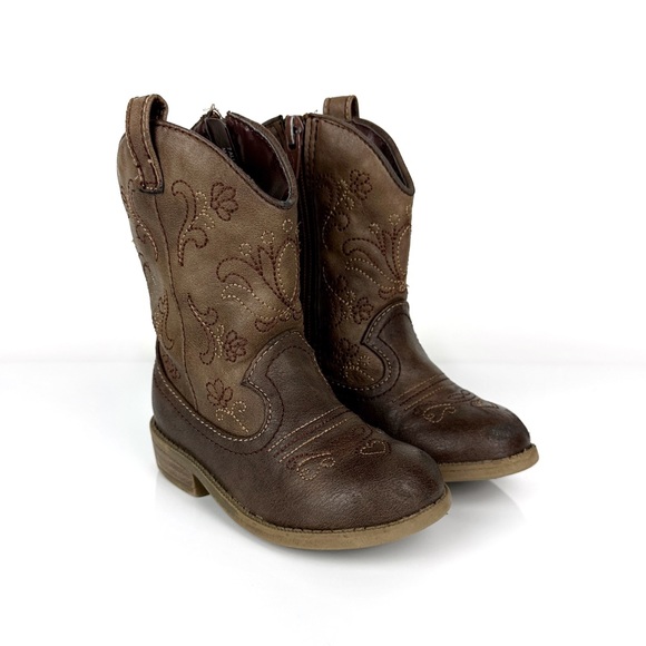 Cat & Jack Other - Cat & Jack Girls Chloe Classic Cowboy Western Boots Brown